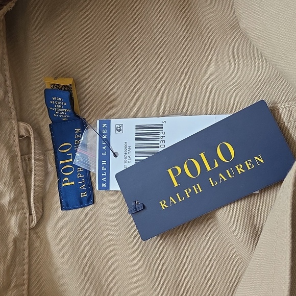 NWT Polo Ralph Lauren Beige Oversize Jacket Corduroy Collar Cuff Size Medium - Picture 13 of 13